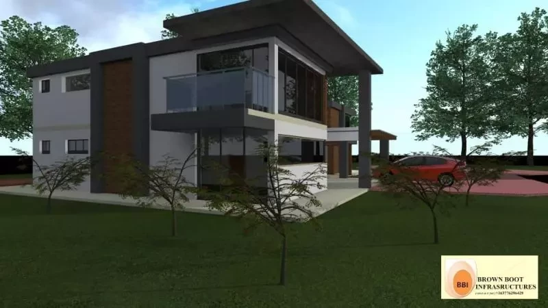 Architectural designs : showing a floor plan 2d plans and 3d design