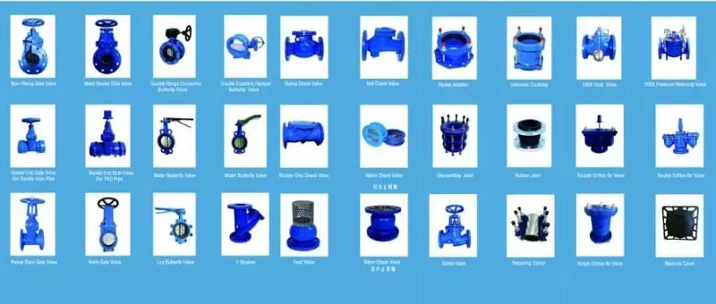 Water valves and sewer pipe