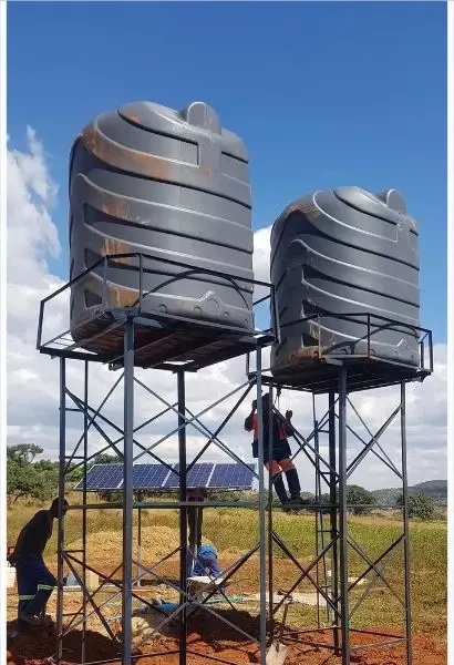 Tanks and tank stand installation