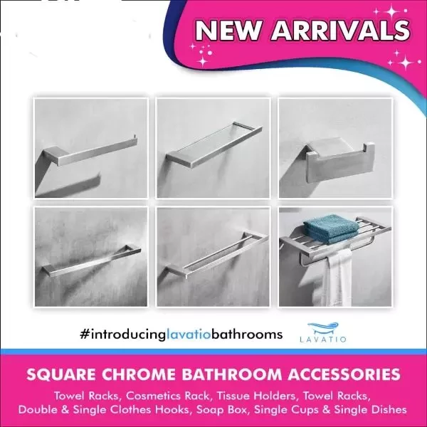 Square Chrome Bathroom Accessories