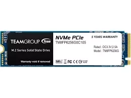 TEAMGROUP MP33 256GB SLC Cache 3DNAND TLC NVMe 1.3 PCIe Gen3x4 M.2 2280 Internal