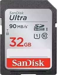 SanDisk Ultra 32GB Class 10 SDHC UHS-I Memory Card up to 80MB/s (SDSDUNC-032G-GN