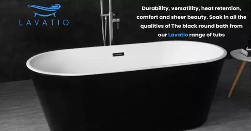 Black Round Freestanding Bath