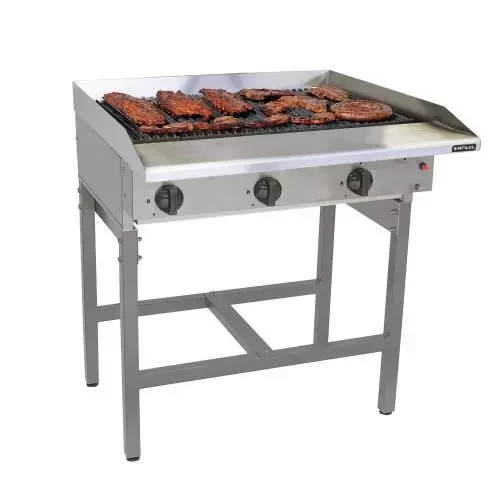 Gas Griller 6 Burner Radiant - Free Standing