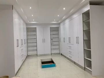 Built in cupboards, walk in cupboards, sliding doors,