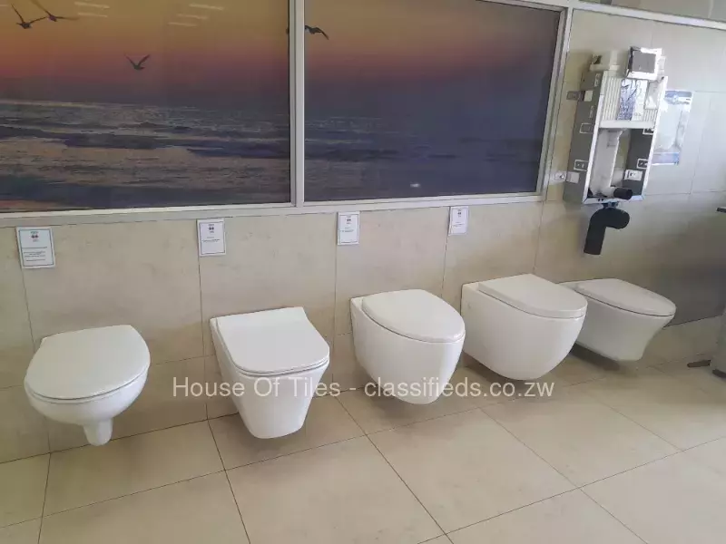 Wall hung toilet suites