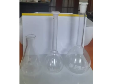 Flask Volumetric. Conical flask. Round bottomed flask