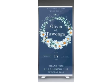 Wedding decorations, classic design, retractable banner design