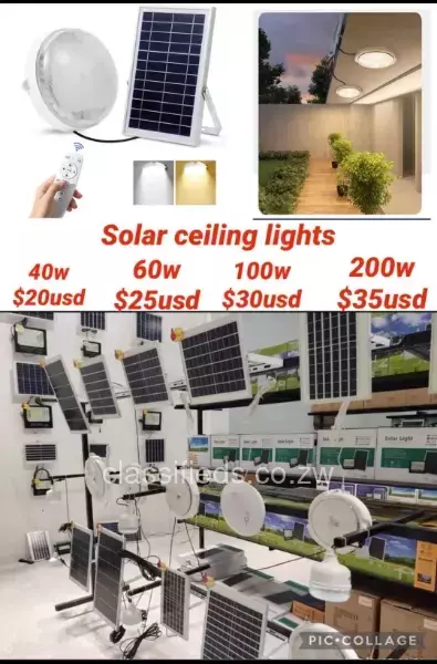 Solar ceiling lights