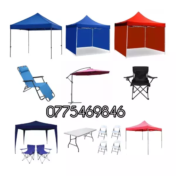 Commercial tents/Gazebos, folding chairs and tables