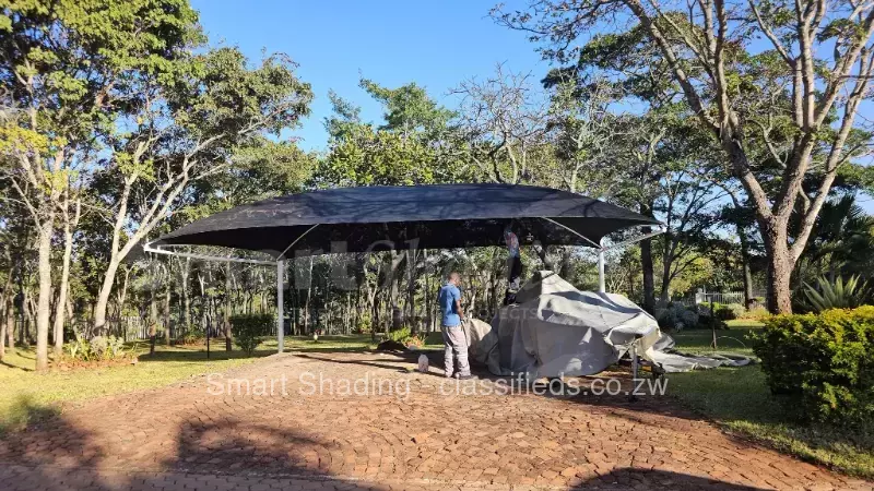 Double Cantilever Carshade Structure - Covers 2 Cars