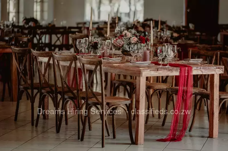 Teak rustic tables