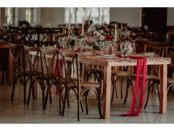 Teak rustic tables