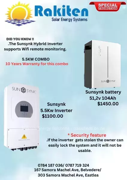 SUNSYNK HYBRID INVERTERS FROM $1100 AND BATTERIES FROM $1450