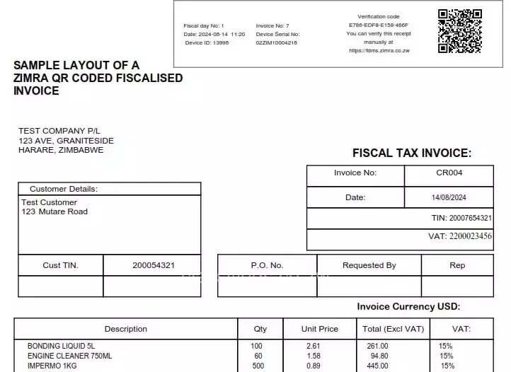 Zimra Fdms Invoice Form Design Usd & Zwl And The Whole Process Setups ...