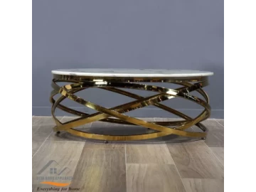 Mordern Center table steel with marble top