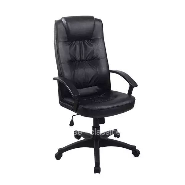 Black leatherette office chairs