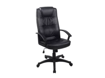 Black leatherette office chairs