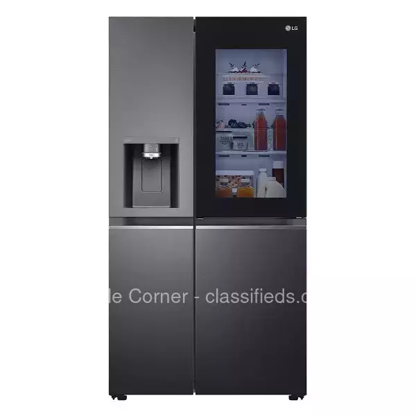 LG 611L Side by Side fridge with Door-in-Door Instaview Matt Black