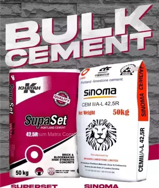 Supaset and Sinoma Cement 50kg (42.5)