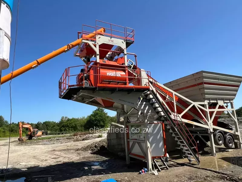 60-100-120 m3 Mobile Concrete Batching Plant