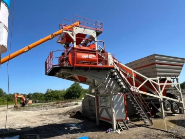 60-100-120 m3 Mobile Concrete Batching Plant