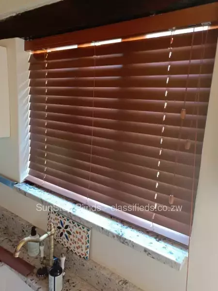 50mm Wooden blinds/$50 per square metre