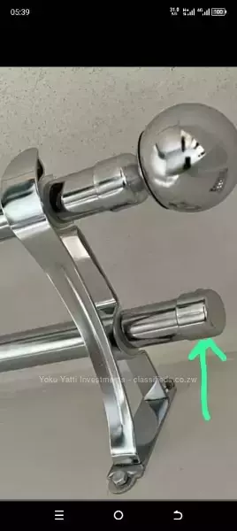 Silver curtain rods