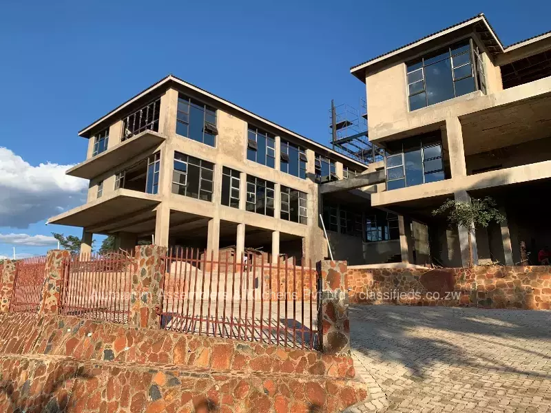 Aluminium windows and doors double story buildings