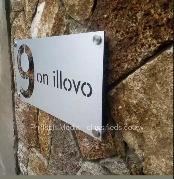 Cutout Aluminum House number signs